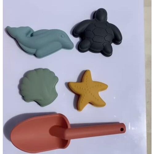 Eco friendly soft Beach Toys and Sand Toys Set for Kids Silicone Bucket Pail and Spade sets outdoor toys summer
