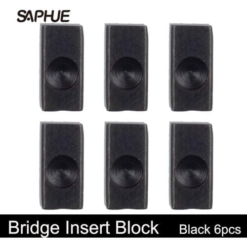 6pcs Electric Guitar Tremolo Bridge String Saddle Clamp Pressure Lock String Insert iron Block for Electric Guitar 8.15X4X5MM