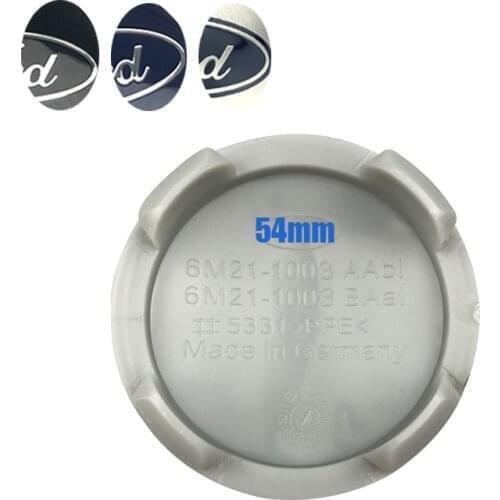 100pcs/54mm Silver blue FOR Car Wheel Hub Center Cover Caps Emblem Logo Badge FOR ford Fiesta Focus Fusion Mondeo Escap sticker