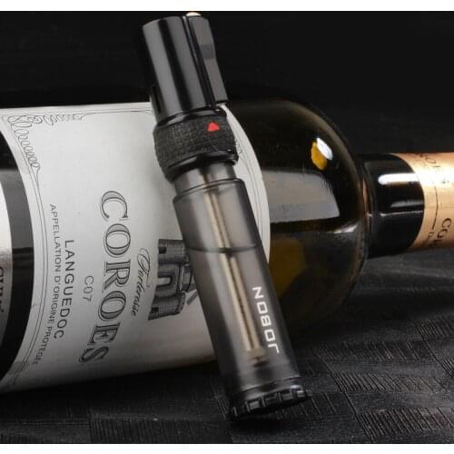 Jobon Torch Lighter Butane Gas With Transparent Visible Air Box Moxibustion Cigar Lighter Windproof Grinding Wheel Flint Lighter