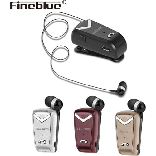 Fineblue F-V2 Mini Wireless business Bluetooth Headset Sport Driver Auriculares Earphone Telescopic Clip earbuds handfree