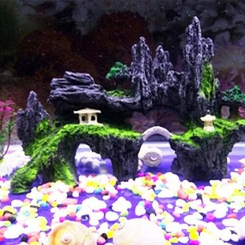 HobbyLane Rockery Stone Fish Tank Landscaping Aquarium Decoration Rockery Mountain Hiding Cave Pet Supplies