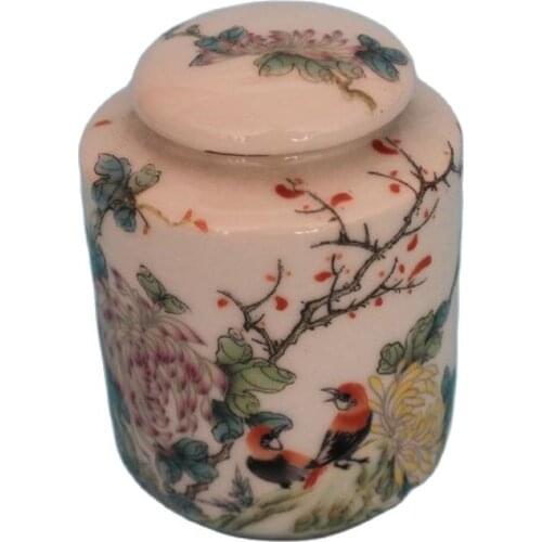 Chinese old porcelain Pastel Painting Flower Patterns Covere Jars