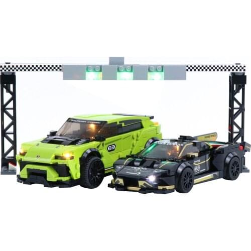 Button Battery Powered LED Lighting Kit For Speed Champions Lamborghini 76899 (LED Included Only, No Kit) Toy - Classic Version