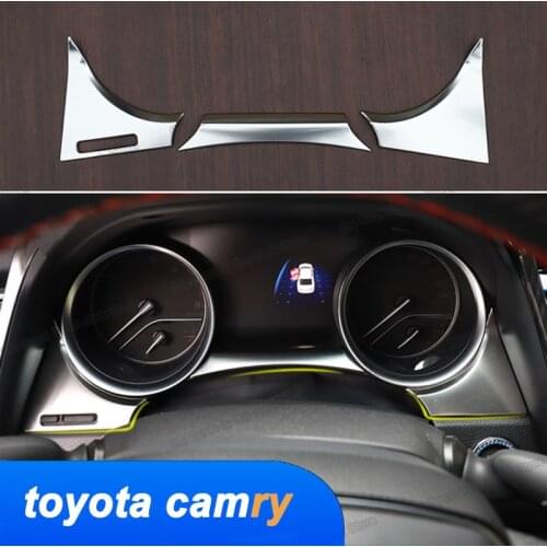 Lsrtw2017 Car Dashboard Screen Edge Cover Trims for Toyota Camry 2018 2019 2020 2021 V70 Xv70 Trd Accessories Auto Sport Edition