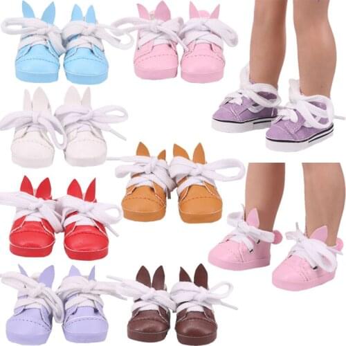 Doll Shoes For 14 Inch/36 cm Doll With Rabbit Ears Shoes Cute Bueatiful Make A Gift For Your Generations