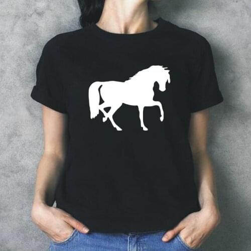 Summer Short Sleeve Tee Shirt Femme Funny Animal Horse Print T Shirt Women Tops Casual Harajuku Shirt T-shirt Camisetas De Mujer