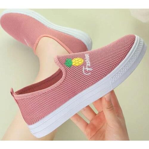 Women Shoes Loafer Jogging Sport Shoes Design for Ladies with Price Sneaker Canvas Morning Walk Slip On Footwear Free Shipping