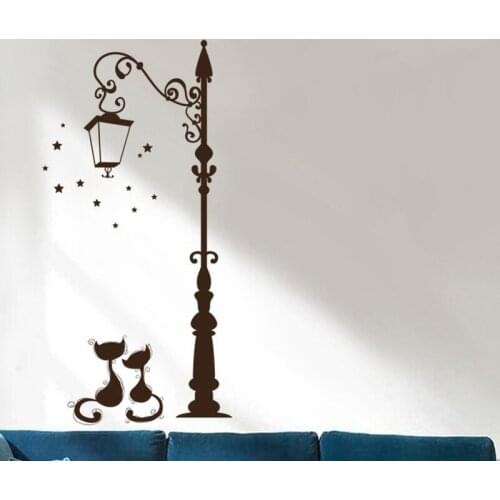 Cute Cat Fashion Wall Stickers Funny Cat Stickers Living Room Decor Tv Wall Decor Child Kids Bedroom Vinyl Home decor