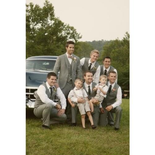 Mans Suits For Wedding Groom Tuxedos Custom Made Wedding Suits Prom Dresses Evening Dress Three Pieces Suit(Jacket+Pant+Vest)