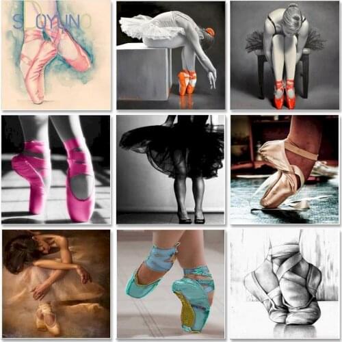 SDOYUNO Paint By Numbers Kits For Adults Ballet DIY Handmade Gift Digital Painting By Number Dancing Home Decoration