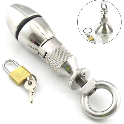 New Open And Close Metal Anal Plug Adult Sex Toys For Woman Men Ass Plug Anal Dilator Expander Anus Erotic Butt Plug