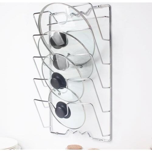 Pot Organizer, Lid Rack, Kitchen Cabinet Organizer & Storage Shelf, Draining
