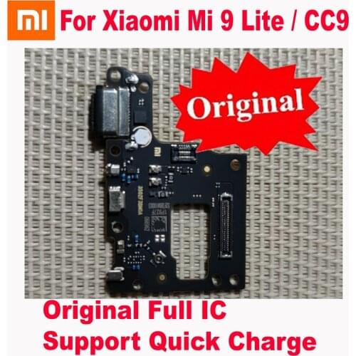 Original Best Charging Port PCB Board USB Charge Dock Connector with Microphone Flex Cable For Xiaomi Mi 9 Lite Mi9 Lite / CC9