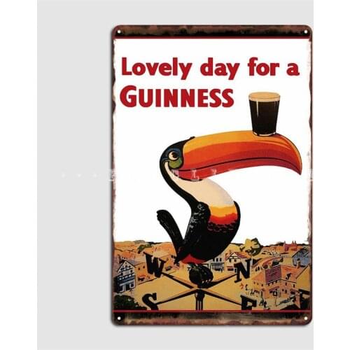 Lovely Day For A Guinness Poster Metal Plaque Club Bar Design Pub Wall Decor Tin Sign Posters