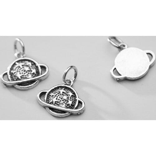 925 Sterling Silver Personality Happy Planet Decoration Charms Manual Hancraft Ornament Fine SIlver Pendant DIY Jewelry Making