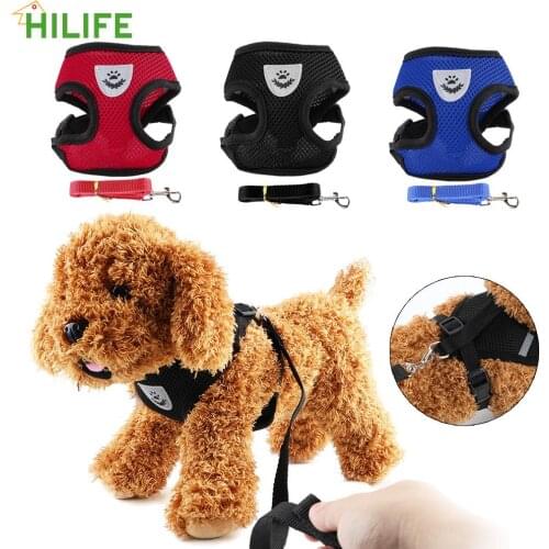 Adjustable Vest Soft For Small Medium Dog Dog Cat Mesh Harness Dog Supplies Polyester Pet Collars
