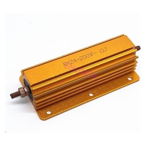 RX24 200W Aluminum Power Metal Shell Case Wirewound Resistor 0.01 ~ 100K full value 2 4 6 8 10 20 100 150 200 300 500 1K 10K ohm