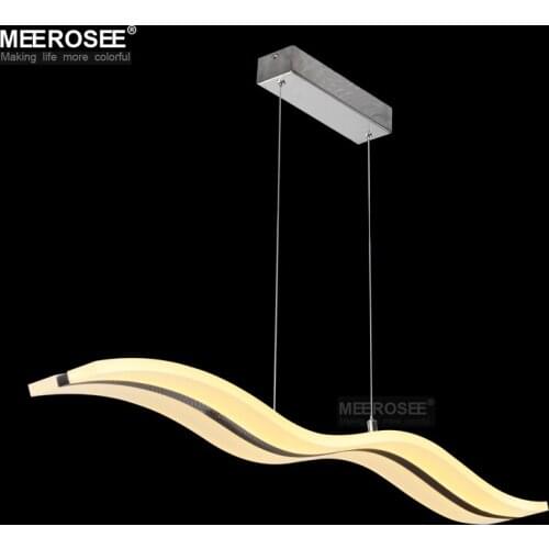 Modern LED Strip Lamp White Acrylic Chandelier lighting luminaire Lustre for Living Dinning Room Bedroom Study Room