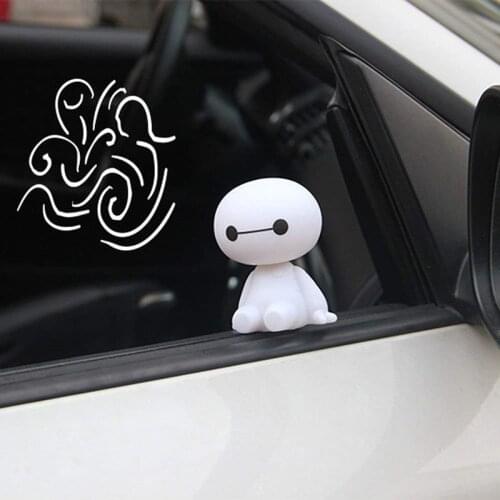 TF30 Car Decoration Interior Cartoon Ornaments Plastic Shaking Baymax Robot Auto Figure Big Hero Doll Toys Ornament Accessories
