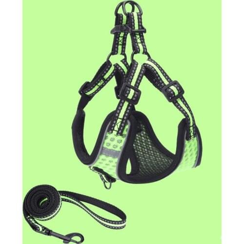 Traction Rope Chest Back Breathable Mesh Dog Harness Tractor Supply Reflective Dog Traction Type Chest Harness Pet Suit