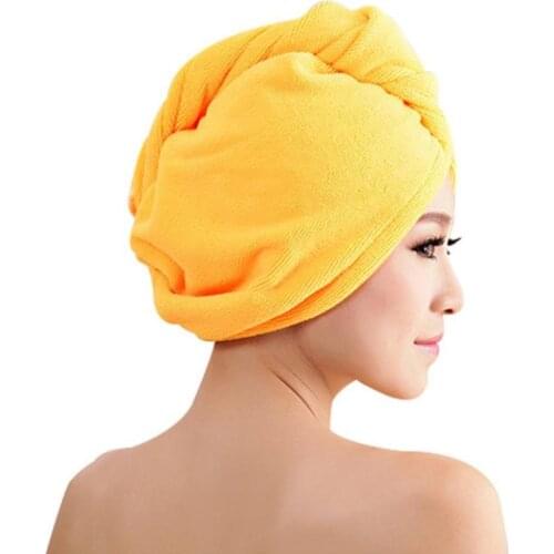 New Hot Women Large Quick Dry Twist Hair Turban Towel Fast Solid Microfiber Hair Wrap Bath Towel Cap