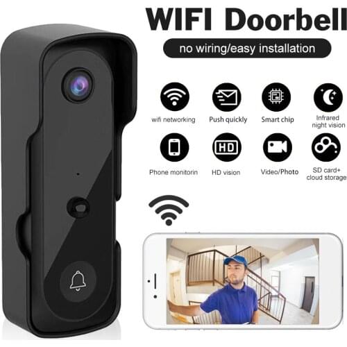 Tuya APP Smart WIFI Doorbell 1080P HD WiFi Video Doorbell Intercom IR Alarm Wireless Security Camera Waterproof Remote Monitor