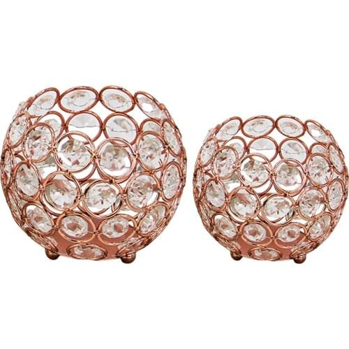 Votive Crystal Tealight Candle Holder Stand Round for Centerpiece Decor