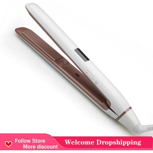 Hair Straightener Iron 2 in 1 Straightening and Curling Titanium Flat Iron 3D Floating Plates Hair Straightener flat iron