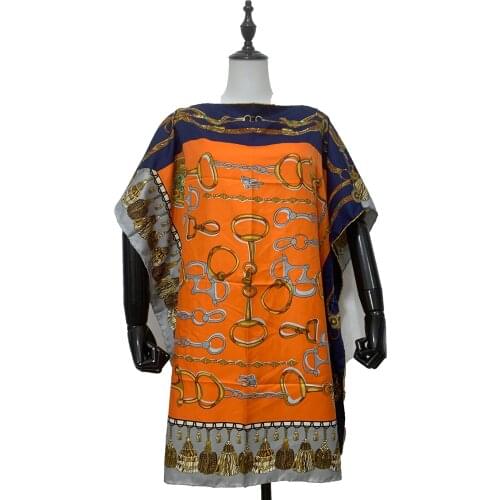 High Quality New Fashion Hand Roll Silk Kaftan Dress For Women Length 90 CM x Width CM Thailand Popular Beach Women BouBou Dress