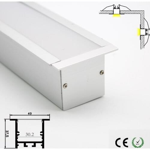 High quality heavy and strong aluminum led channels recessed ceiling lighting wall lighting customized length available