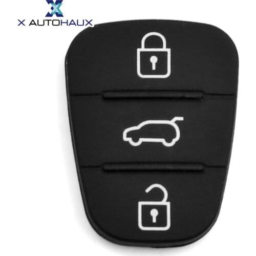 X AUTOHAUX 3 Buttons Car Remote Fob Case Insert Rubber Pad Keypad Replacement For Hyundai