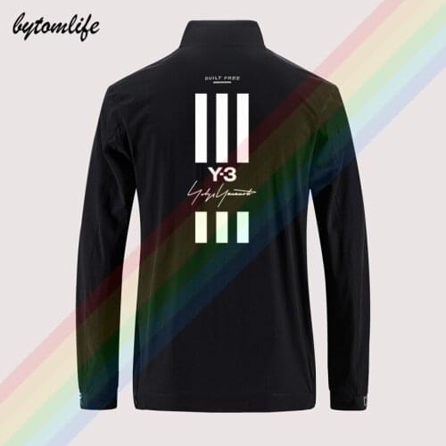 Yohji Yamamoto 3y stripe Slim sport jacket mens street windbreaker zipper thin jacket mens