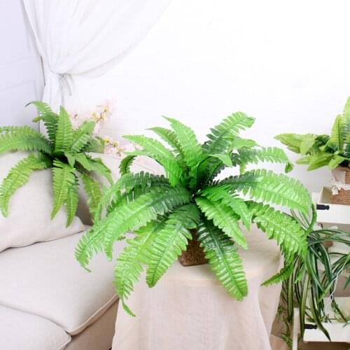 Green Artificial Plants Persian artificial potted Grass Plastic Leaves Grass artificial Grass in Pot Home Decoration Fake Wreath