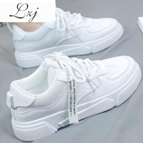 2021 Spring Fashion Womens Vulcanize Shoes New Women Casual Comfortable Sneakers Shoes Lightweight Lace-up Casual Shoes Woman