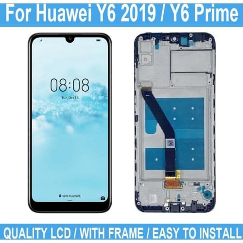 6.09" LCD For Huawei Y6 2019 Y6 Prime MRD-LX1f LX1 LX2 3 L21 L22 Y6S Touch Screen Display Digitizer Display Assembly With Frame