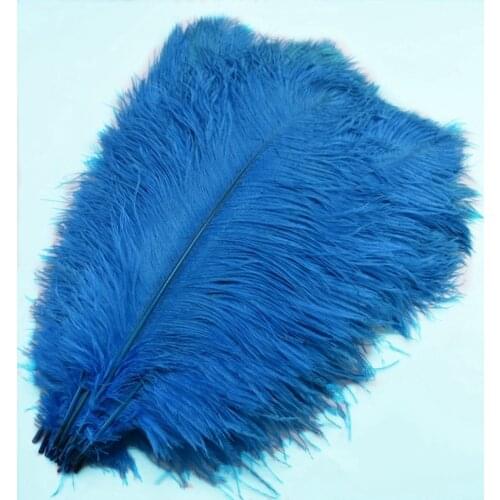 10Pcs 15-70CM Lake Blue Large Ostrich Feathers Plume Party Wedding Decoration DIY Natural Long Ostrich Feather Craft Accessories