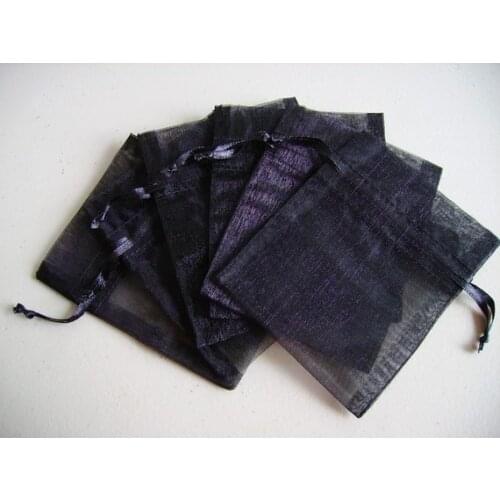 Free Shipping 500pcs/lot Black Organza Bags 7x9cm Christmas Wedding Gift Bags Jewelry Bags Gift packing Pouches