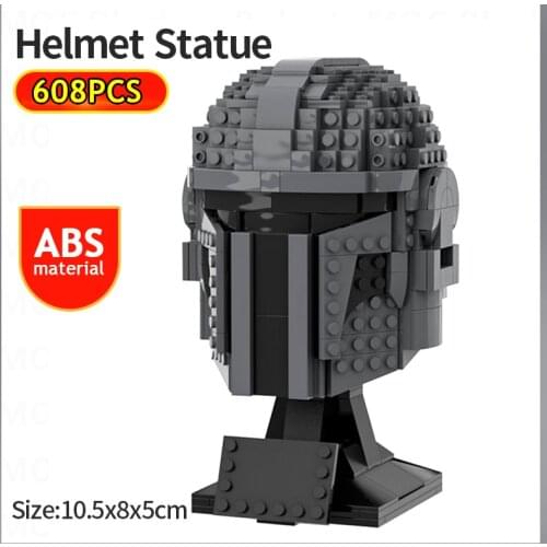 MOC Movie Star Modeling Hero Figures Helmet Statue Decoration Building Blocks Idea Sculpture Bricks Boy DIY Toys Birthday Gifts