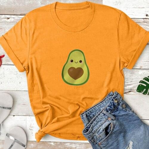 Avocado Shirt Funny T Shirt Women Tops Summer Harajuku Women Cotton Short Sleeve Camiseta Mujer Casual Tee Shirt Femme T-shirt