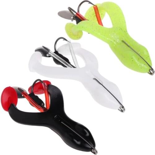 Fishing Bait Artificial Frog Soft Lure Anti Hanging Crankbait 9cm17g Sequin Hook N0PC