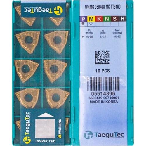 WNMG080408-MC TT5100 100% Original TAEGUTEC carbide insert with the best quality 10pcs/lot free shipping