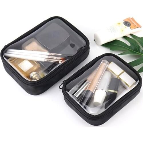 Waterproof Transparent Cosmetic Bag Women Make Up Case Travel Zipper Clear Makeup Beauty Wash Organizer Bath Toiletry Bags Kit