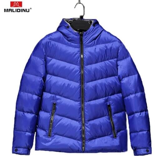 MALIDINU 2020 Men Down Jacket Winter Jacket Warm Down Coat Brand Thick Puffer Jacket Man Down Jackets Hooded Parka European Size