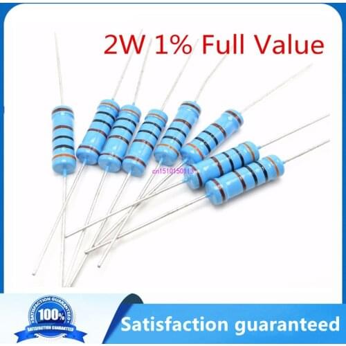 20pcs 2W 1% Metal film resistor 0.47R 0.5R 0.56R 0.62R 0.68R 0.75R 0.82R 0.91R 0.47ohm 0.5ohm 0.56ohm 0.62ohm 0.68ohm
