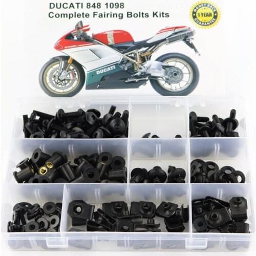 Fit For Ducati 848 1098 Motorcycle Accessories Complete Full Fairing Bolts Kit Clips Bodywork Screw Nuts Screws Fastener Steel