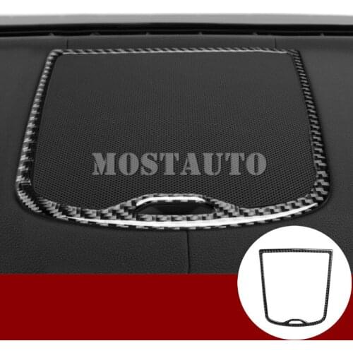 For BMW X3 G01 X4 G02 Carbon Fiber Center Dashboard Speaker Trim Cover 2018-2020 1pcs Black/Red Car Accessories Interior