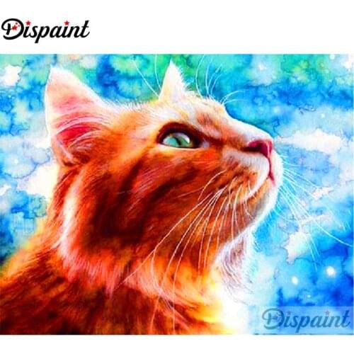 Dispaint Full Square/Round Drill 5D DIY Diamond Painting "Animal cat scenery" 3D Embroidery Cross Stitch Home Decor Gift A17197