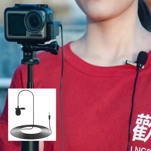 For DJI Osmo Pocket 3.5mm AdapterMini Lavalier Clip Microphone Mic Audio Adapter for Osmo Action Extension Camera Accessories