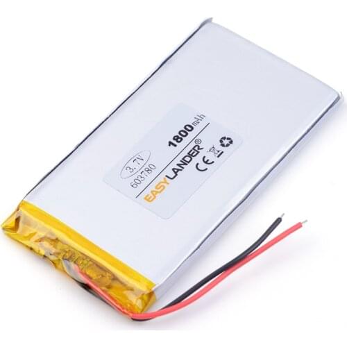 Polymer lithium battery 603780 3.7 V lithium polymer battery 1800 mah DIY mobile emergency power charging treasure battery